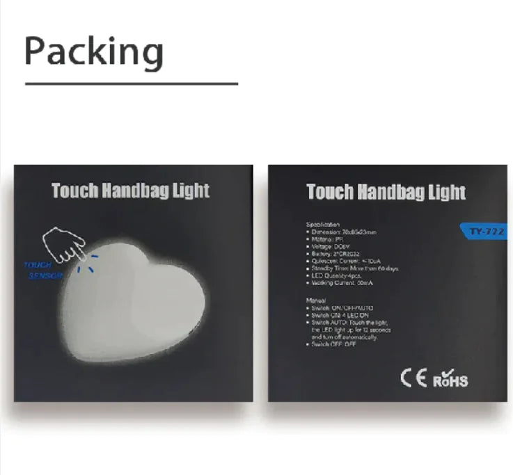 Heart Touch LED Handbag Light