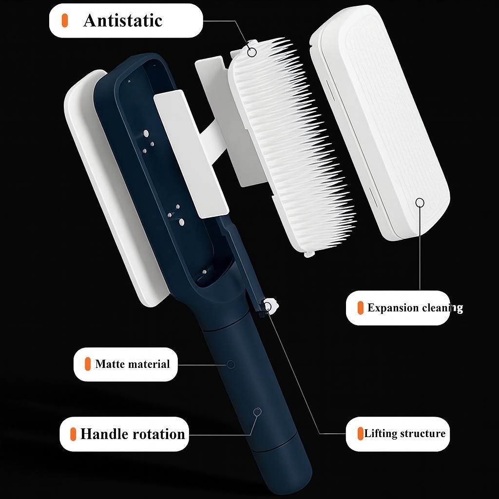 Self-Cleaning Detangler BrushTM