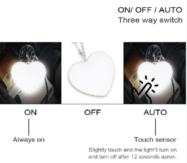 Heart Touch LED Handbag Light