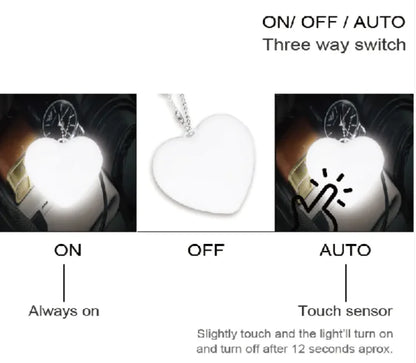 Heart Touch LED Handbag Light